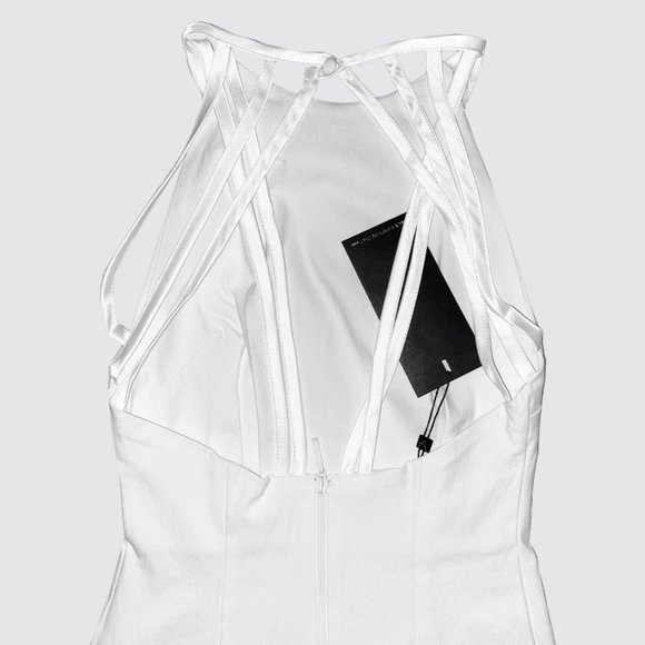 [NWT] ASOS - Vesper - Strappy Back Midi Dress - White - Picture 3 of 6